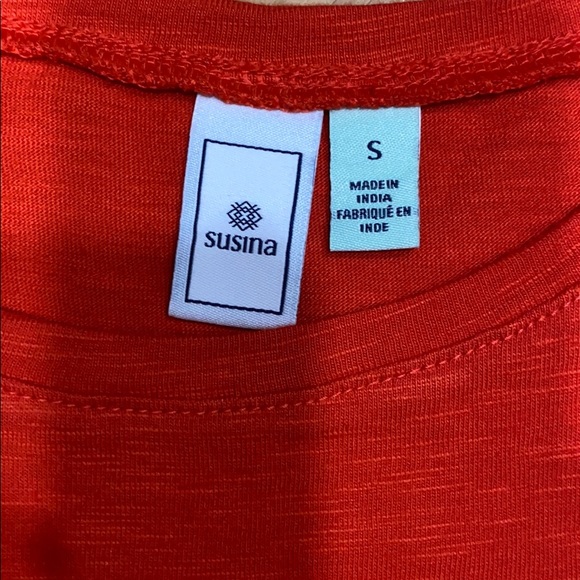 🆕 SUSINA RED RUCHED MIDI DRESS - Picture 6 of 8